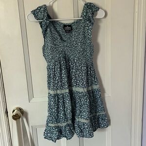Angie Blue Floral Kids Dress